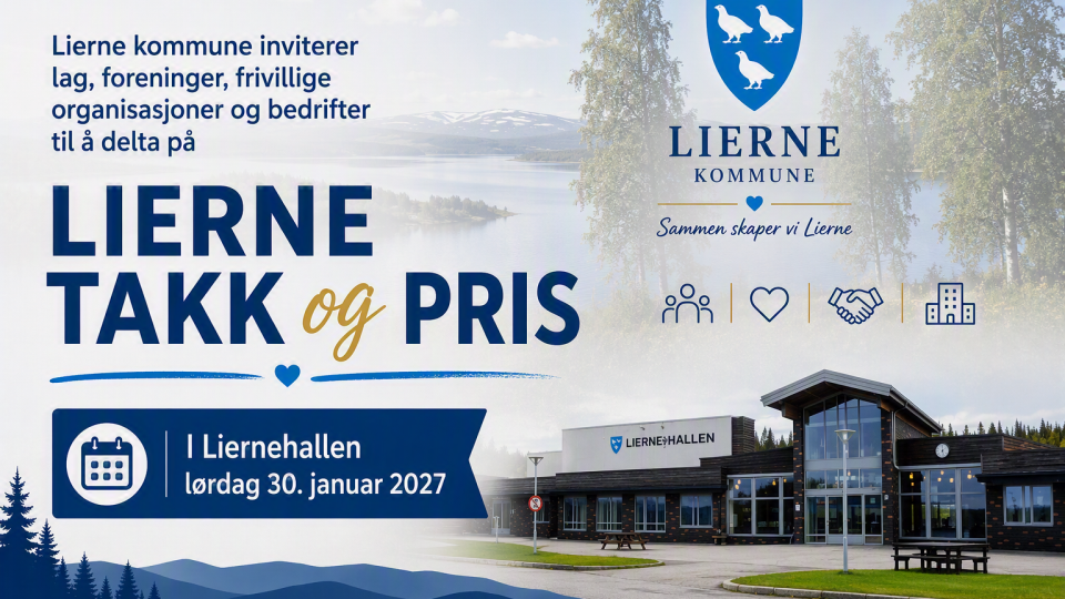 Lenke til artikkel: Invitasjon til lag, foreninger og bedrifter i Lierne - Bli med på Lierne Takk og Pris 2027! 