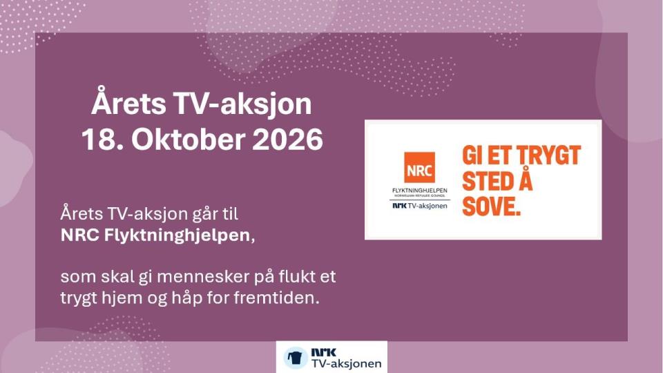 Lenke til artikkel: ÅRETS TV-AKSJON - 18. OKTOBER 2026